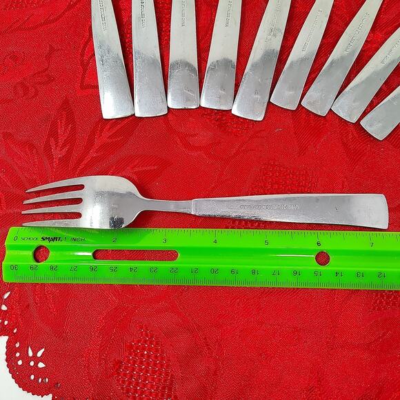10X Mix Wallace WAS213 Stainless Forks N Spoons Flatware Heavy Solid Tbsp Tsp - Picture 9 of 16